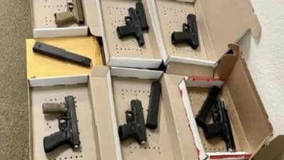 Guns seized in the police operation (Ramsey County Undersheriff)