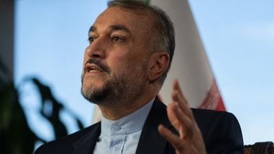Israel-Hamas War: Hossein Amirabdollahian, Iran's foreign minister, during an interview. (Bloomberg) Israel-Hamas War: Hossein Amirabdollahian, Iran's foreign minister, during an interview. (Bloomberg)