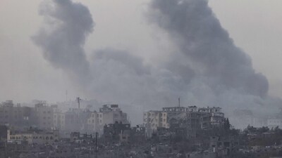 Israel- Hamas War: Smoke rising following Israeli bombardment in the north of the Gaza Strip. (AFP)