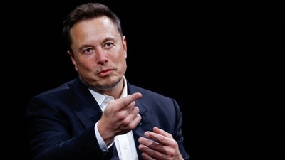 Elon Musk, Chief Executive Officer of SpaceX and Tesla and owner of X, formerly known as Twitter,  gestures as he attends  a conference in Paris in June. (Reuters)