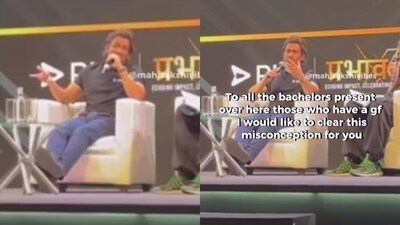 MS Dhoni giving relationship advice to bachelors. (X/@meerkali7781) MS Dhoni giving relationship advice to bachelors. (X/@meerkali7781)