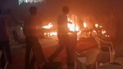 People rush to save themselves after a blast at a convention centre in Kalamassery, in Ernakulam district. (PTI) People rush to save themselves after a blast at a convention centre in Kalamassery, in Ernakulam district. (PTI)