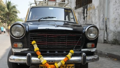 Mumbai's famous 'Kaali-Peeli' taxis, which have been a symbol of the city for a long time, will no longer be on the roads starting from October 30. This follows a similar retirement path as the legendary red double-decker diesel buses operated by BEST. (PTI) Mumbai's famous 'Kaali-Peeli' taxis, which have been a symbol of the city for a long time, will no longer be on the roads starting from October 30. This follows a similar retirement path as the legendary red double-decker diesel buses operated by BEST. (PTI)