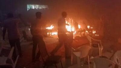 People rush to save themselves after a blast at a convention centre in Kalamassery, in Ernakulam district on Sunday. (PTI) People rush to save themselves after a blast at a convention centre in Kalamassery, in Ernakulam district on Sunday. (PTI)