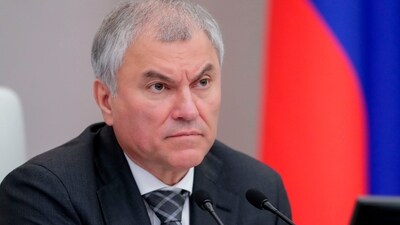 Vyacheslav Volodin attends a session at the State Duma, the Lower House of the Russian Parliament in Moscow, Russia. (AP) Vyacheslav Volodin attends a session at the State Duma, the Lower House of the Russian Parliament in Moscow, Russia. (AP)