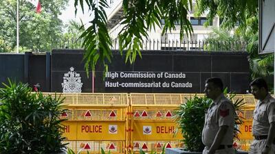 Security personnel stand guard in front of the High Commission of Canada in New Delhi (AFP Photo) Security personnel stand guard in front of the High Commission of Canada in New Delhi (AFP Photo)