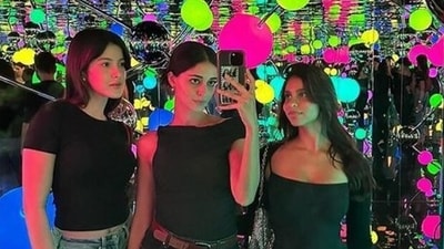 Shanaya Kapoor, Ananya Panday, and Suhana Khan at NMACC Shanaya Kapoor, Ananya Panday, and Suhana Khan at NMACC