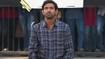 Vikrant Massey in a still from 12th Fail. Vikrant Massey in a still from 12th Fail.
