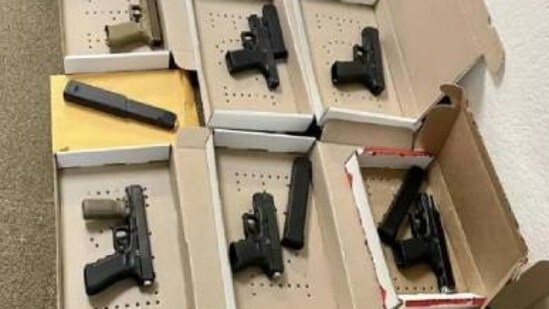 Guns seized in the police operation (Ramsey County Undersheriff)