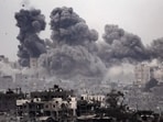 Smoke rising from the Gaza Strip due to Israeli bombardment on October 29. (AFP Photo) Smoke rising from the Gaza Strip due to Israeli bombardment on October 29. (AFP Photo)
