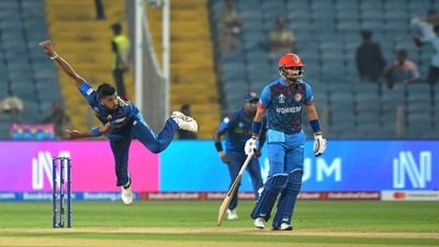 Meanwhile, Dilshan Madushanka struck twice for Sri Lanka's bowling department. (Nitin Lawate) Meanwhile, Dilshan Madushanka struck twice for Sri Lanka's bowling department. (Nitin Lawate)