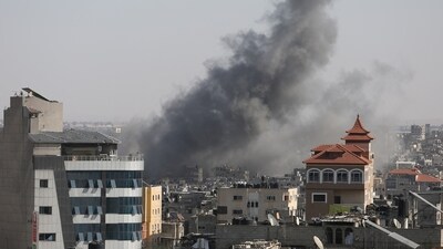 Israel-Hamas War: Smoke billows during a Israeli strike in Rafah in the southern Gaza Strip. (Reuters)