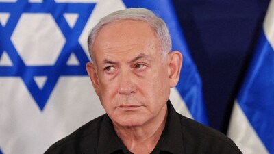 Israel-Hamas War: Israeli prime minister Benjamin Netanyahu during a press conference. (Reuters)