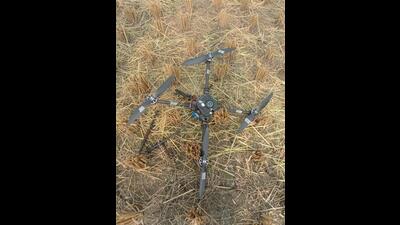 One of the recovered drones.