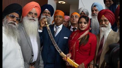The Sikh turban does not mean terrorism but symbolises faith, New York City mayor Eric Adams said, as he described the recent attacks and hate crimes against the community as a “stain” on the country and vowed to protect its members. The Sikh turban does not mean terrorism but symbolises faith, New York City mayor Eric Adams said, as he described the recent attacks and hate crimes against the community as a “stain” on the country and vowed to protect its members.