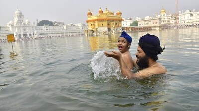 Guru Ram Das, the fourth of the ten Sikh gurus, hailed from a family in Lahore and is recognized for his role in establishing and developing the city of Amritsar in accordance with Sikh traditions. (HT Photo/Sameer Sehgal) Guru Ram Das, the fourth of the ten Sikh gurus, hailed from a family in Lahore and is recognized for his role in establishing and developing the city of Amritsar in accordance with Sikh traditions. (HT Photo/Sameer Sehgal)