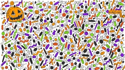 Halloween Brain Teaser; Can you spot a candy corn and a spider? (Facebook/@thedudolf) Halloween Brain Teaser; Can you spot a candy corn and a spider? (Facebook/@thedudolf)