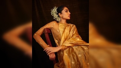 Sobhita Dhulipala left everyone in awe with her captivating gaze, as she confidently faced the camera in an elegant pose that left jaws dropping. (Instagram/@sobhitad) Sobhita Dhulipala left everyone in awe with her captivating gaze, as she confidently faced the camera in an elegant pose that left jaws dropping. (Instagram/@sobhitad)
