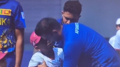 A child fainted during Sri Lanka's national anthem. A child fainted during Sri Lanka's national anthem.