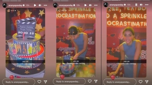 Ananya also re-shared a video posted by Orhan in which she cut her birthday cake. Ananya also re-shared a video posted by Orhan in which she cut her birthday cake.