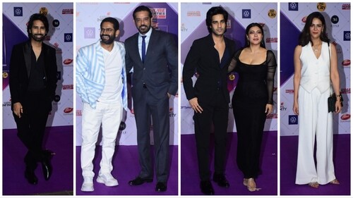 Abhilash Thapaliyal, Sharib Hashmi, Kajol with Aaman Devgan and Mona Singh at event. Abhilash Thapaliyal, Sharib Hashmi, Kajol with Aaman Devgan and Mona Singh at event.