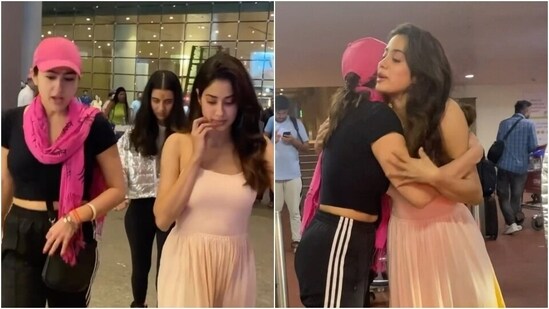 Janhvi Kapoor and Sara Ali Khan clicked at the airport. (Instagram)