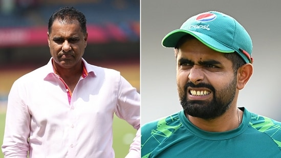 Waqar Younis is not happy that Babar Azam's personal chats have leaked on TV. (Getty Images)