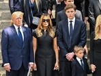 Barron Trump, the youngest son of former President Donald Trump, has grown taller than his father, causing jealousy and resentment from Trump. Barron Trump, the youngest son of former President Donald Trump, has grown taller than his father, causing jealousy and resentment from Trump.