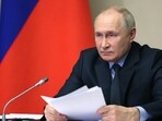Russia's President Vladimir Putin chairs a meeting with members of Security Council, Russian government and law enforcement agencies in Moscow.