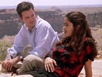 Matthew Perry and Salma Hayek in a still from Fools Rush In. 