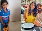 Rohit Sharma and Ritika Sajdeh’s daughter in her Halloween attire. Rohit Sharma and Ritika Sajdeh’s daughter in her Halloween attire.