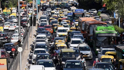 Traffic jam at ITO in New Delhi on October 11. (HT photo) Traffic jam at ITO in New Delhi on October 11. (HT photo)