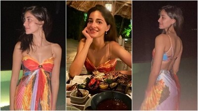 Ananya Panday's 25th birthday celebrations with Aditya Roy Kapur. (Instagram) Ananya Panday's 25th birthday celebrations with Aditya Roy Kapur. (Instagram)