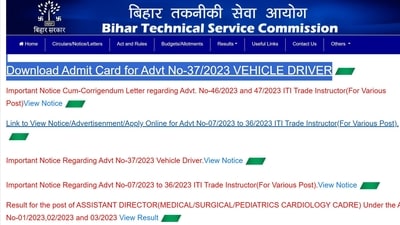 BTSC releases admit card for Vehicle Driver post, download now