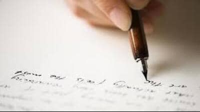 For love of writing, sorrows disappear, courage is reborn. For love of writing, sorrows disappear, courage is reborn.