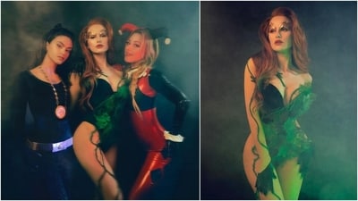 Camila Mendes, Madelaine Petsch, and Lili Reinhart - from Riverdale - dressed up as the iconic Gotham City characters - Catwoman, Poison Ivy and Harley Quinn, respectively. (Instagram) Camila Mendes, Madelaine Petsch, and Lili Reinhart - from Riverdale - dressed up as the iconic Gotham City characters - Catwoman, Poison Ivy and Harley Quinn, respectively. (Instagram)