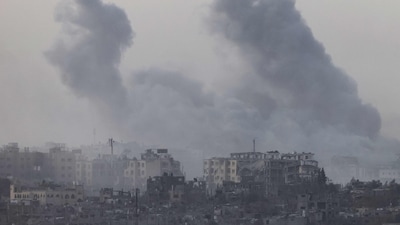 Israel- Hamas War: Smoke rising following Israeli bombardment in the north of the Gaza Strip. (AFP)