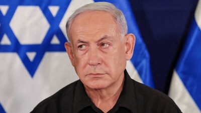 Israel-Hamas War: Israeli prime minister Benjamin Netanyahu during a press conference. (Reuters)
