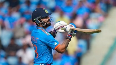 India's Virat Kohli reacts as he walk back to pavilion (PTI) India's Virat Kohli reacts as he walk back to pavilion (PTI)