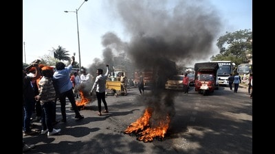 The agitation for reservation for Marathas under Other Backward Communities has become politically contentious. (HT PHOTO) The agitation for reservation for Marathas under Other Backward Communities has become politically contentious. (HT PHOTO)