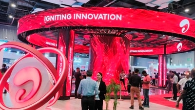 Airtel pavilion at Indian Mobile Congress 2023. (Singh Rahul Sunilkumar) Airtel pavilion at Indian Mobile Congress 2023. (Singh Rahul Sunilkumar)