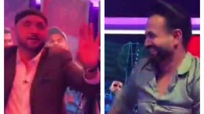 Harbhajan Singh and Irfan Pathan dance after Afghanistan win Harbhajan Singh and Irfan Pathan dance after Afghanistan win
