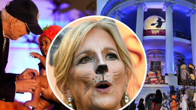 First Lady Jill Biden transforms the White House into 'Hallow-READ!' (AP/Reuters) First Lady Jill Biden transforms the White House into 'Hallow-READ!' (AP/Reuters)