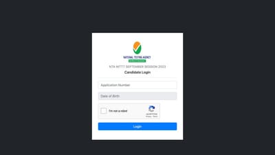 NITTT result 2023 announced on nittt.nta.ac.in, direct link to check scores (screenshot of the login page) NITTT result 2023 announced on nittt.nta.ac.in, direct link to check scores (screenshot of the login page)