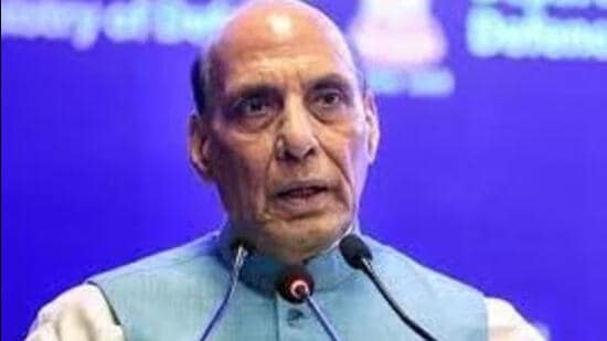 Defence minister Rajnath Singh. (HT file.)