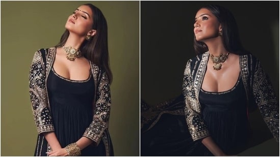 Tara Sutaria in anarkali and jacket set looks regal. (Instagram)