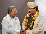 Karnataka Chief Minister Siddaramaiah with ISRO Chairman S. Somanath. Karnataka Chief Minister Siddaramaiah with ISRO Chairman S. Somanath.