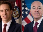 Josh Hawley and Alejandro Mayorkas