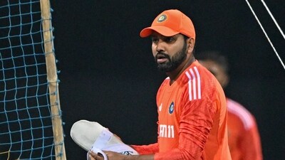 Rohit Sharma looks on during a practice session on the eve of their 2023 ICC World Cup match against Sri Lanka at the Wankhede Stadium (AFP) Rohit Sharma looks on during a practice session on the eve of their 2023 ICC World Cup match against Sri Lanka at the Wankhede Stadium (AFP)