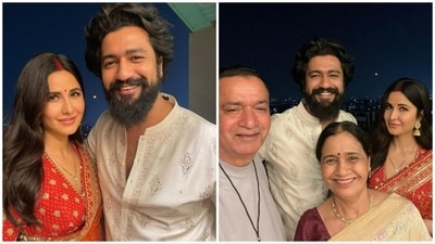 Katrina Kaif extended her wishes for a "Happy #karvachauth" to her fans and posted a collection of photos from her celebration, which included her husband Vicky Kaushal and her in-laws. (Instagram/@katrinakaif) Katrina Kaif extended her wishes for a "Happy #karvachauth" to her fans and posted a collection of photos from her celebration, which included her husband Vicky Kaushal and her in-laws. (Instagram/@katrinakaif)